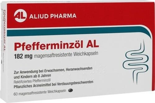 Aliud Pfefferminzöl AL 182mg Weichkapseln, 60 Stück