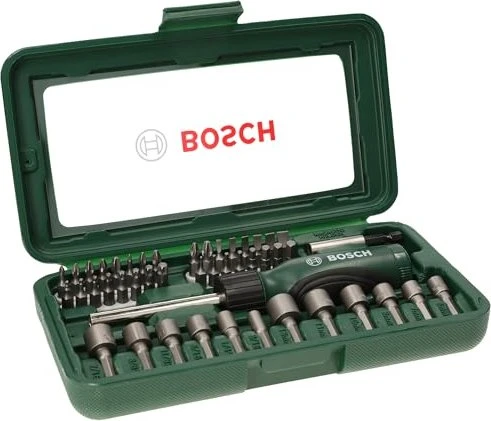 Bosch DIY Bitset/Steckschlüsselsatz inkl. Werkzeugbox, 46-tlg.