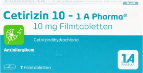 1A Pharma Cetirizin 10 Filmtabletten, 7 Stück