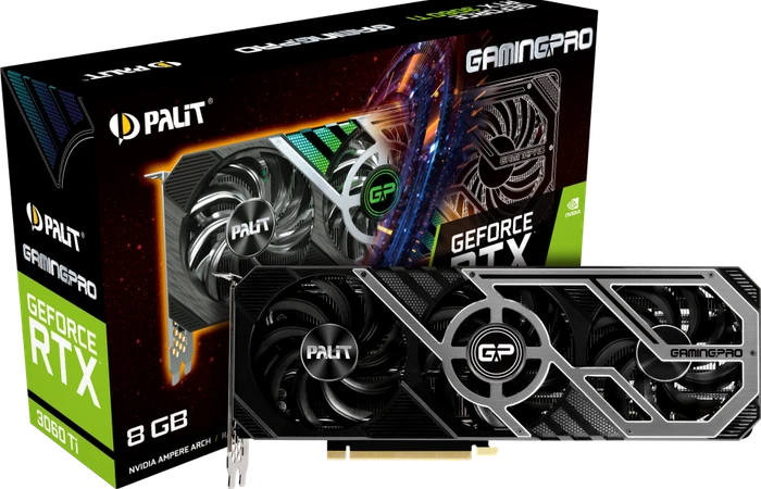 Palit GeForce RTX 3060 Ti GamingPro V1 (LHR), 8GB GDDR6, HDMI, 3x DP