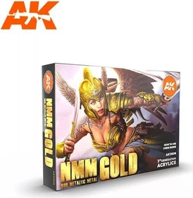 AK-Interactive 3rd Gen Acrylic Colors Non Metallic Metal Gold Farbset, 6-tlg.