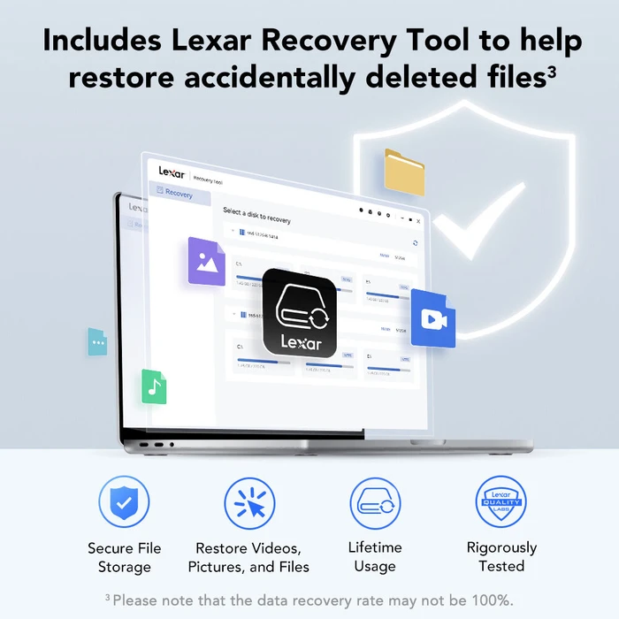 Lexar SL300 Portable SSD, 2TB, USB-C 3.1