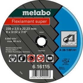 Metabo Flexiarapid Super Stahl A 36-T Trennscheibe gerade, 125x2x22.23mm, 25 Stück