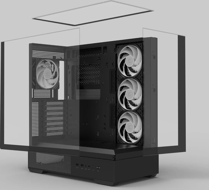 Zalman P40 Prism Plus Black, schwarz, Glasfenster
