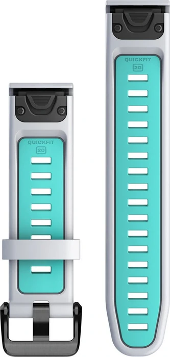 Garmin Ersatzarmband QuickFit 20 Silikon whitestone/aqua
