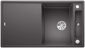 Blanco Axia III 5 S InFino Einbau Becken reversibel mit Ablauffernbedienung felsgrau inkl. Glasschneidbrett