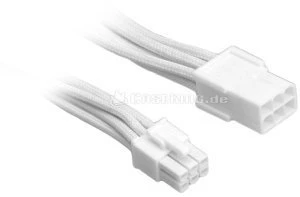BitFenix Alchemy 6-Pin PCIe Verlängerung 45cm, sleeved weiß/weiß
