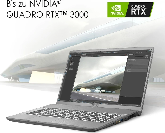 MSI WF75 10TJ-217 Mobile Workstation WF75 10TJ-217, Space Grey, Core i7-10750H, 32GB RAM, 1TB SSD, Quadro T2000, DE