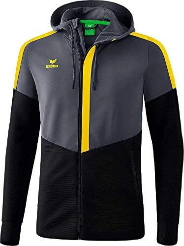Erima Squad mit Kapuze Trainingsjacke slate grey/black/yellow (Herren)