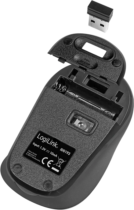 LogiLink Ergonomische Funk-Maus, USB