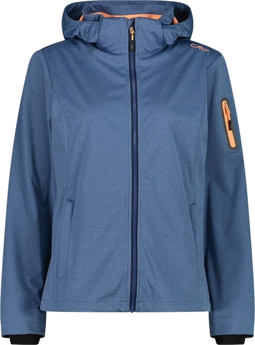 CMP Zip Hood Softshell Funktionsjacke dusty blue mel (Damen)