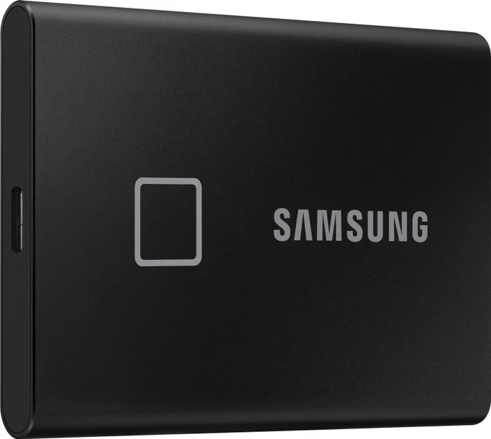 Samsung Portable SSD T7 Touch, Metallic Black, 500GB, USB-C 3.1
