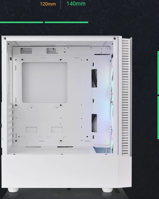 Thermaltake View 200 TG ARGB Snow Edition, weiß, Glasfenster