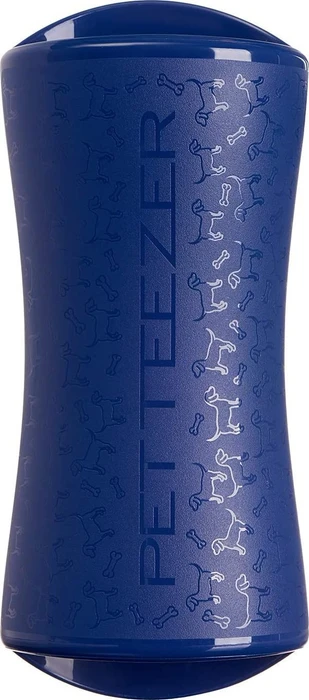 PET Teezer Detangling & Grooming Brush, zum Pflegen und Entwirren von feinhaarigem Fell, navy/, orange
