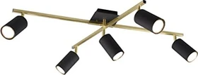Trio Marley 5-flammig schwarz/gold