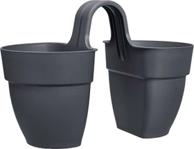 Elho Vibia Campana Flower Twin anthrazit