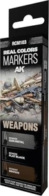 AK-Interactive Real Colors Markers Weapons Farbset, 3-tlg.