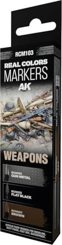 AK-Interactive Real Colors Markers Weapons Farbset, 3-tlg.