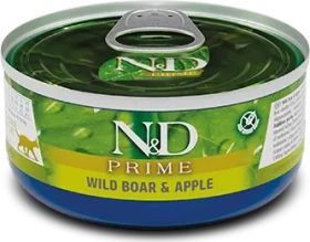 Farmina N&D Prime, Wildschwein & Apfel Adult, 1.68kg (24x 70g)