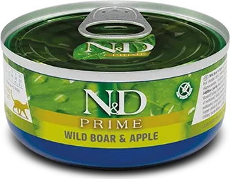 Farmina N&D Prime, Wildschwein & Apfel Adult, 1.68kg (24x 70g)