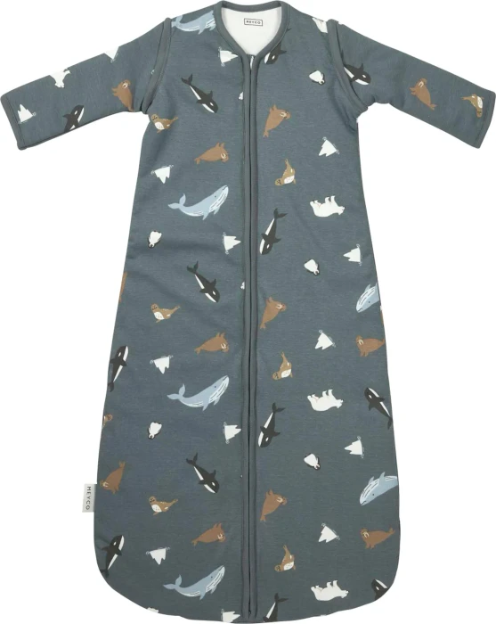 Meyco Interlock Jersey Schlafsack mit abnehmbaren Ärmeln Gr.70, 2.5TOG, 3-9M arctic multicolor (326.265.00.01)