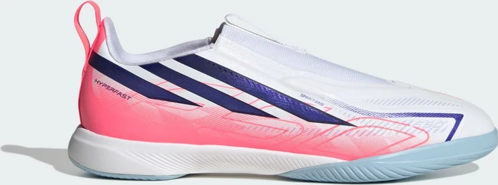 adidas F50 Hyperfast League Laceless IN cloud white/solar purple/solar turbo (Junior)