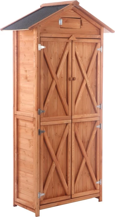Powertec Garden Geräteschrank braun