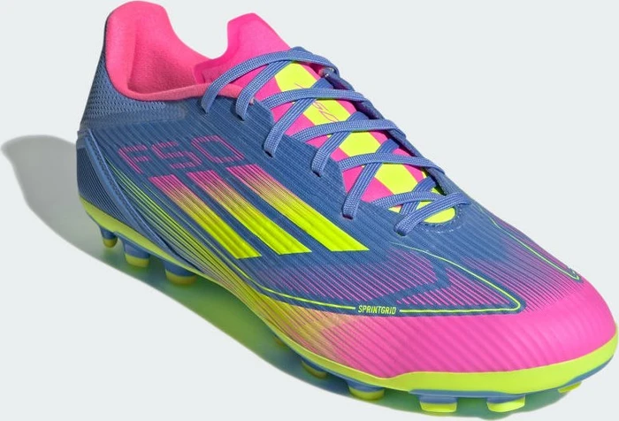 adidas F50 League AG blue fusion/lucid lemon/lucid pink