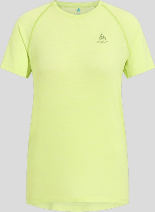 Odlo Essentials Seamless Funktionsshirt kurzarm shadow lime melange (Damen)