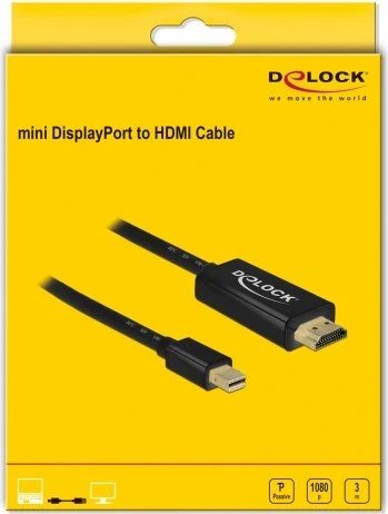 DeLOCK Mini DisplayPort 1.1/HDMI Adapterkabel, 3m