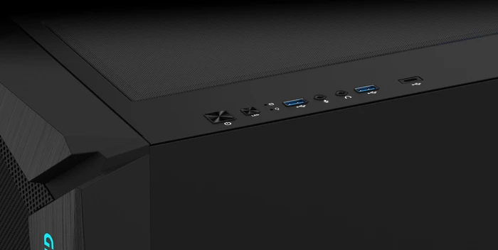 GIGABYTE C301 Glass Black, schwarz, Glasfenster