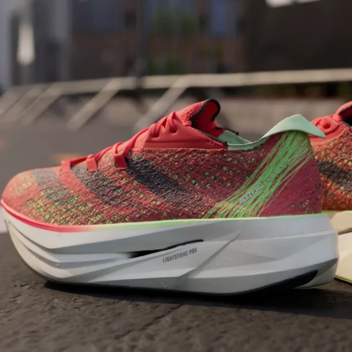 adidas Adizero Prime X 2.0 Strung bright red/aurora metallic/green spark
