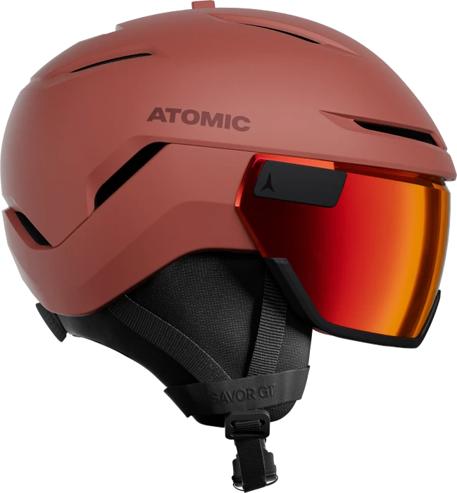 Atomic Savor GT Visor Stereo Helm red wood