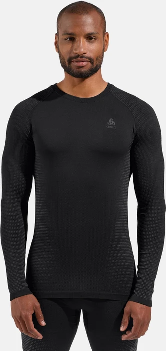 Odlo Performance Warm Baselayer Funktionsshirt langarm black/graphite grey (Herren)