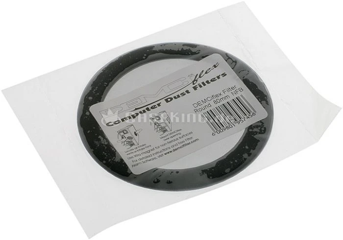 DEMCiflex Staubfilter 80mm rund schwarz/schwarz