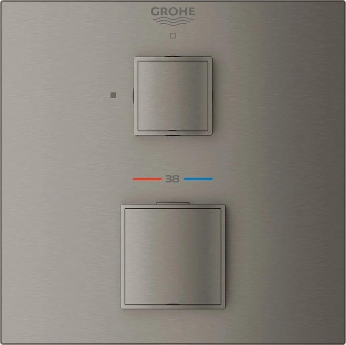 Grohe Grohtherm Cube Thermostat-Brausearmatur hard graphite gebürstet