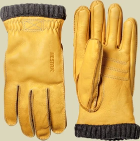 Hestra Deerskin Primaloft Rib Handschuhe natural yellow
