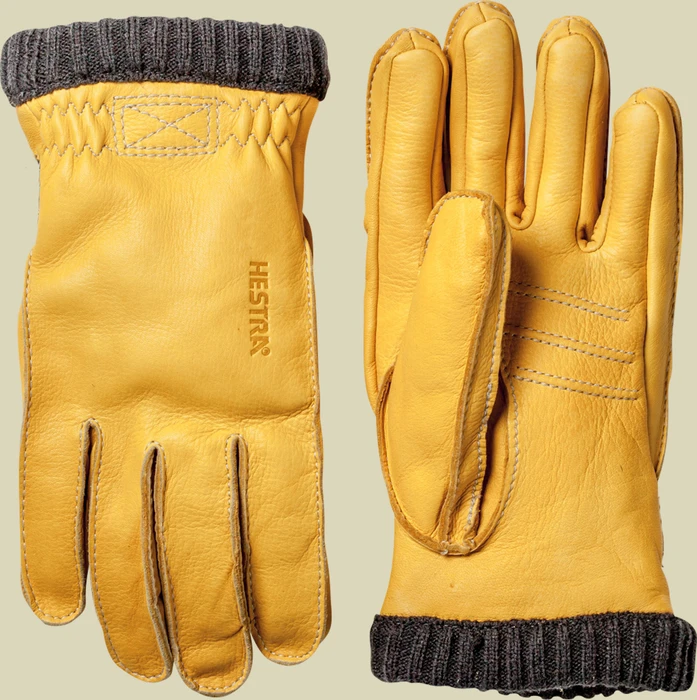 Hestra Deerskin Primaloft Rib Handschuhe natural yellow