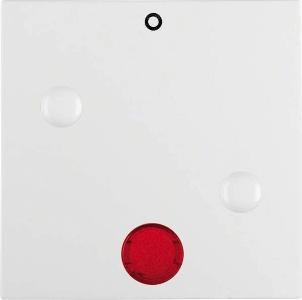 Berker S.1/B.3/B.7 Wippe mit Aufdruck "0" anschraubbar roter Linse, polarweiß matt