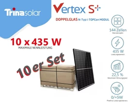 Trina Solar Vertex S+ TSM-435NEG9R.28, 435Wp, 10 Stück, 4.35kWp