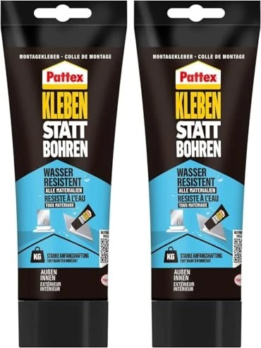 Pattex Kleben Statt Bohren Wasserresistent Montagekleber, 340g