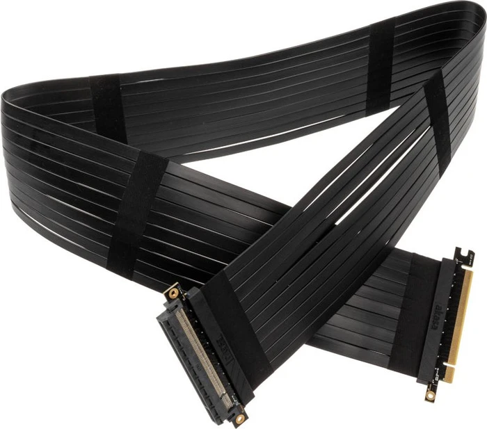 Akasa Riser Black X2 Mark IV Riser Card Cable, gerade, PCIe 3.0, 1m