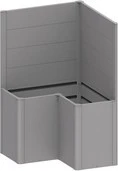 Biohort Sichtschutz L-Form 102x102x91cm für Hochbeet silber-metallic, 2 Stück