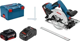 Bosch Professional GKS 18V-57 G Akku-Handkreissäge inkl. L-Boxx + 2 Akkus 5.0Ah + Zubehör