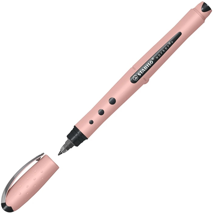 STABILO worker+ medium NatureCOLORS Wildflower Tintenroller (Mine) rouge, 10er-Pack