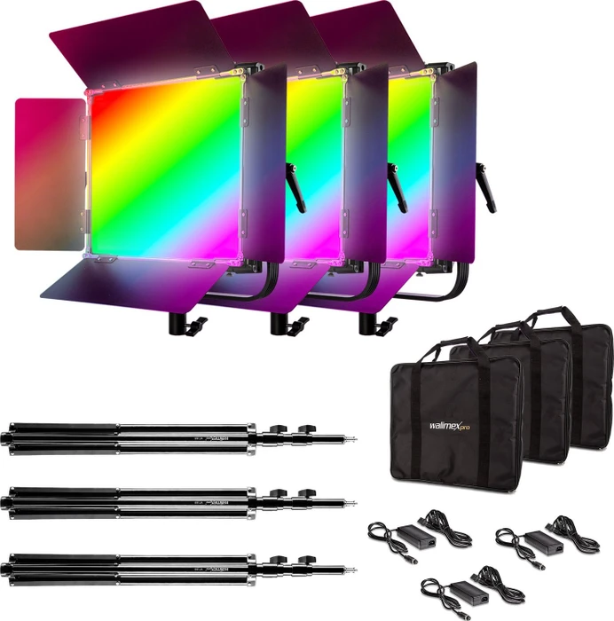 Walimex pro LED Rainbow 100W RGBWW Set 3 (23068)