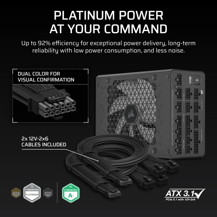 Corsair HXi Series 2025 HX1500i 1500W, ATX 3.1