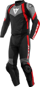 Dainese Avro 4 2-Teiler Lederkombi schwarz/rot/grau (verschiedene Größen)