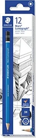 Staedtler Mars Lumograph 100 Bleistift 3H graphit, blau, 12er-Pack