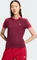 adidas 3-Streifen Slim T-Shirt kurzarm maroon/power pink (Damen) Vorschaubild